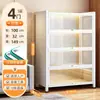 Estante de Livros com Porta de Vidro de Aço para Casa à Prova de Poeira Estante para Livros Infantis Gabinete de Exibição de Figuras de Espaço com Luz Gabinete Ita Gabinete de Lata