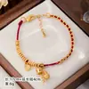 Nuevo Pulsera Tejida a Mano Estilo Chino con Cierre de Corazón, Hilo Rojo y Rueda de Mani, Accesorio de Pulsera Unisex para Pareja del Año Zodiacal para Mujeres