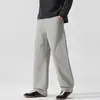 Pantalones casuales de trabajo lavados estilo retro americano old money para hombre, nuevos 2026, sencillos, modernos, corte holgado, versátiles