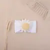 Accesorios para el Cabello Infantiles Directos de Amazon Transfronterizos Color Cálido Jacquard Nylon Diadema para Bebé Banda para el Cabello de Bebé Girasol en stock