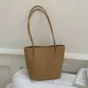 Bolso de Cesta para Mujer 2026 Nuevo Estilo Verano Bolso de Hombro de Patrón Tejido de Alta Gama Bolso Tote de Gran Capacidad