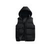 Chaleco cálido con capucha desmontable para hombre Otoño/Invierno 2026, Corte holgado, Color liso, A la altura del hombro