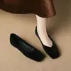 Producto Nuevo Más Vendido Punta Cuadrada Ante Suela Suave Planos Bajos Estilo Otoño 2026 Versátiles para el Trabajo Adelgazantes Elegantes Cómodos Planos