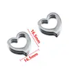 2 Colgantes de Anillo de Acero Inoxidable 304 con Corazón Hueco de Múltiples Estilos, Joyería y Accesorios de Ropa DIY Simples y Versátiles