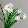 Flor Artificial Narciso Longo Pu de Alta Qualidade Atacado Decoração de Mesa Interna Arranjo de Flores de Casamento Flor Plástica Falsa
