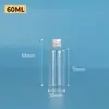 Suministro Directo de Botellas de Plástico Transparente, Botellas Dispensadoras Pet Slim de Alta Capacidad, Botellas de Muestra de 500ml con Tapa de Aluminio Dorada y Plateada