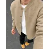 Cardigan de malha cleanfit peso pesado estilo old money casaco estação outono e inverno cleanfit quente gola redonda suéter masculino moderno