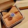 Bolsa Quadrada Fashion Colar com Pingente Octogonal Corte Rosa Anel Colorido de Diamante Brincos de Água-Marinha Conjunto de Pedras Preciosas de Diamante Rosa para Mulheres