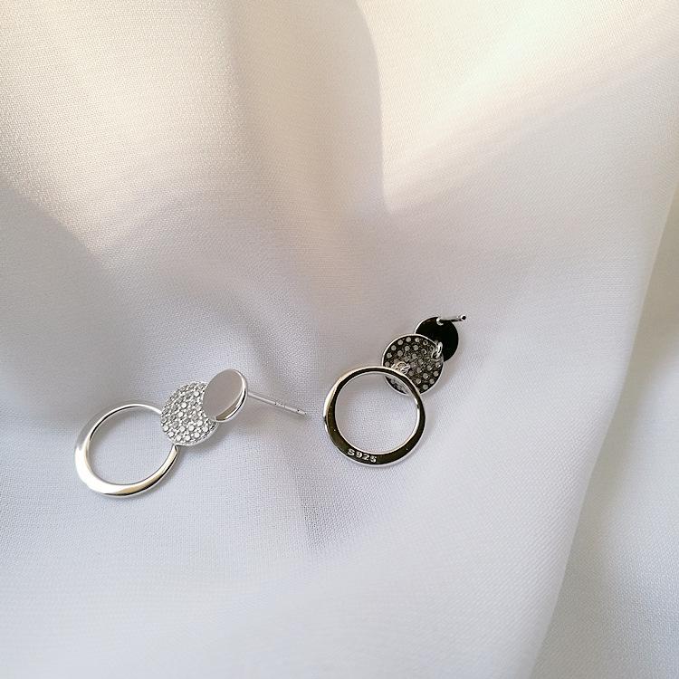 ED803371 3372圆形菱形耳环