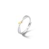 Anillo de pareja Mobius Plata Esterlina 925 para hombre y mujer diseño nicho anillo de lujo ligero estilo ins anillo de doble nudo