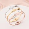 Pulseira Titânio Abertura Mola Cabeça Raposa Fosca Estilo Coreano Acessórios Moda Feminina Combinação Livre Pulseira Aço Inoxidável Presente