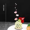 Decoración para emplatado de sashimi de hotel, Adorno de flor y hierbas para plato, Adornos creativos para platos fríos, Decoraciones de presentación artística