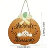 Guirnaldas de Halloween Transfronterizas Nuevas Decoraciones Calabaza de Otoño Cartel de Madera para Puerta Pueblo Granja Colgante de Pared para el Hogar