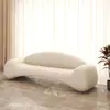 Conjunto de Sofá de Lazer Curvo Simples e Luxuoso para Apartamentos Pequenos, Salão de Beleza Moderno, Recepção de Hotel, Poltrona de Sofá de Lã de Cordeiro