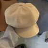Boina para Mujer, Versátil para Otoño e Invierno, Adelgazante del Rostro, Casual Callejero Artístico, Estilo Retro Británico, Gorra de Periodista, Boina de Pintor