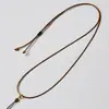 Corda de Couro Encerado para Colar Corda Trançada à Prova d'Água Pingente Dourado Cordão para Pendurar Alça de Pescoço Fivela de Segurança Cordão para Pingente de Buda de Cera de Abelha Jade