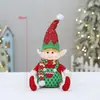 Venta Caliente Transfronteriza Muñeco Duende Navideño Coche de Trineo Postura Sentada Retráctil Decoración Navideña Pequeños Adornos