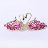 Horquilla de strass con forma de cisne clip trasero para la cabeza tocado pinza para el pelo clip superior para el pelo placa pinza de resorte para el pelo accesorios para el pelo de temperamento