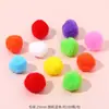 Fornecimento spot pompom colorido de alta elasticidade acessórios DIY feitos à mão bola de pelúcia brinquedos infantis sapatos chapéus acessórios de cabelo decorações