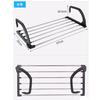 Rack de toalha para varanda de aço inoxidável espessado armazenamento de meias suprimentos dobrável radiador pendurado tesouro roupas penduradas tesouro