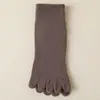 Calcetines de cinco dedos para mujer, de media pantorrilla, antideslizantes, para yoga, deportes, fitness, calcetines cortos, calcetines profesionales para Pilates