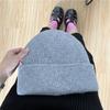 Exportado a Japón sombrero de lana de oveja de alta calidad para mujer otoño e invierno cálido protección para los oídos sombrero de punto circunferencia de cabeza grande cara pequeña sombrero para el frío