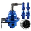 Modificación de Coche Kit de Manómetro Regulador de Presión de Combustible Ajustable Universal con Accesorios de Válvula Reguladora de Presión