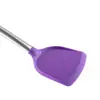 Pala china con mango de tubo simple pala de silicona pala para cocinar no daña la olla cuchara para cocinar en stock suministro pala para cocinar