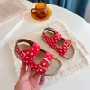Sandalias para Niñas 2026 Lunares Verano Zapatos Infantiles Sandalias Romanas de Corcho para Niñas Zapatos Casuales de Playa para Niños