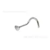 Piercing de titanio F136 para la nariz con estrella, luna, cruz, mariposa, barra recta, piercing de titanio G23 en forma de S, joyería de piercing personalizada