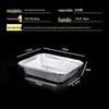 Churrasco Caixa de papel de lata retangular com tampa Baking Expert Comercial Peixe grelhado Food Grade Takeaway Embalagem Folha de alumínio Lunch Box