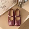Zapatos Mary Jane Estilo Retro para Mujer 2026 Verano Nuevos Hebilla Única Suela Plana Boca Baja Versátiles Suela Suave Moda Zapatos Individuales