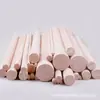 Niños DIY hecho a mano material de modelo de construcción palo de madera redondo madera maciza abedul palito de helado palo de madera pequeño palo redondo pequeño