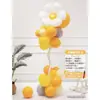 Decoraciones de Columna de Globos para Actividades de Jardín de Infancia, Globos Flotando en el Suelo, Globos de Cara Sonriente de Margarita para el Día del Maestro