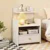 Mesita de Noche 2025 Más Vendido Hogar Dormitorio Pequeño Gabinete de Almacenamiento Estilo Escandinavo Simple Gabinete Estrecho Gabinete de Almacenamiento para Mesita de Noche de Dormitorio