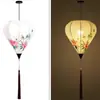Linterna de Tela Elástica Estilo Chino Linterna Luminosa Antigua Linterna Creativa para Patio Diamante Rojo Linterna Festiva Gota de Agua