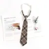 Patrón jk Chica Día Perezoso-libre Marrón Retro Marrón Raya de Corbata dk Uniforme de Soltero Masculino Corbata Estilo Preppy