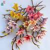 Magnólia da Neve Fragrante de 3 Cabeças Magnólia Estrela da Sorte de 3 Cabeças Decoração de Chão para Interior Flor Artificial Decoração Suave para Hotel Flor Artificial