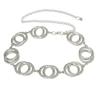 Europeu e americano feminino anel duplo de metal corrente de cintura de corrente de cintura de moda feminina all-match bare metal cintura corrente
