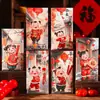 Lindos Dios de la Riqueza Infantil, Danza del León, Panda Sobres Rojos, Pinturas de Año Nuevo Chino, Sobres Rojos Premium Creativos de Suerte para Niños, Dinero de Suerte de Año Nuevo del Año del Caballo