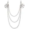 Joyería transfronteriza europea y americana anillo de metal personalizado colgante de estrella de cinco puntas cadena para pantalones de mezclilla accesorios para la cintura moda femenina accesorios de moda