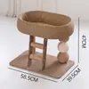 Estrutura de escalada para gatos, casa para gatos, suporte universal baixo para gatos, plataforma de salto integrada, arranhador de gato economizador de espaço, adequado para todas as estações