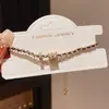 Pulseira de Corrente Geométrica Redonda Flor de Zircônia Estilo Luxo Leve, Moda Retro Francesa Versátil Joia de Alto Padrão
