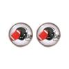Pendientes de Acero Inoxidable con Vidrio de Gema de Tiempo Europeos y Americanos Pendientes Deportivos Personalizados Baloncesto Béisbol Sóftbol Voleibol Pendientes Simples