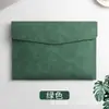 Maletín de Documentos A5 Transfronterizo de Cuero con Textura Similar a la Piel, Bolsa para Almacenamiento de Documentos de Empresa, Bolsa para Papeles de Examen de Estudiante, Se Puede Imprimir con Logo para Empresas