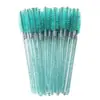 50 pzas/paquete fábrica desechable varilla de cristal cepillo para pestañas peine de nailon para pestañas rizador de pestañas cepillo para cejas brocha de maquillaje