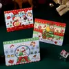 Tarjeta de Felicitación Navideña de Dibujos Animados Creativos Tarjeta de Agradecimiento de Navidad y Año Nuevo Mensaje de Bendición Tarjeta Pequeña Tarjeta de Agradecimiento para Regalo Transfronterizo