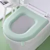 Almofada de Vaso Sanitário Impermeável Quente de Inverno Assento de Vaso Sanitário Doméstico Universal para Todas as Estações Tampa de Vaso Sanitário de Espuma Almofada de Vaso Sanitário Sem Lavagem