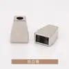 Hebilla de Cuerda para Pantalón Hebilla de Metal de Cabeza Estrecha Cuadrada Tubo Recto Extremo de Cuerda Aleación de Zinc Electrochapada Jinda Accesorios de Ropa