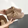 Zapatos Birkenstock para Mujer que Aumentan la Altura 7CM, Nuevos Otoño 2026 Versátiles Vintage Mocasines de Punta Cerrada con Suela Gruesa para Mujeres Bajitas
